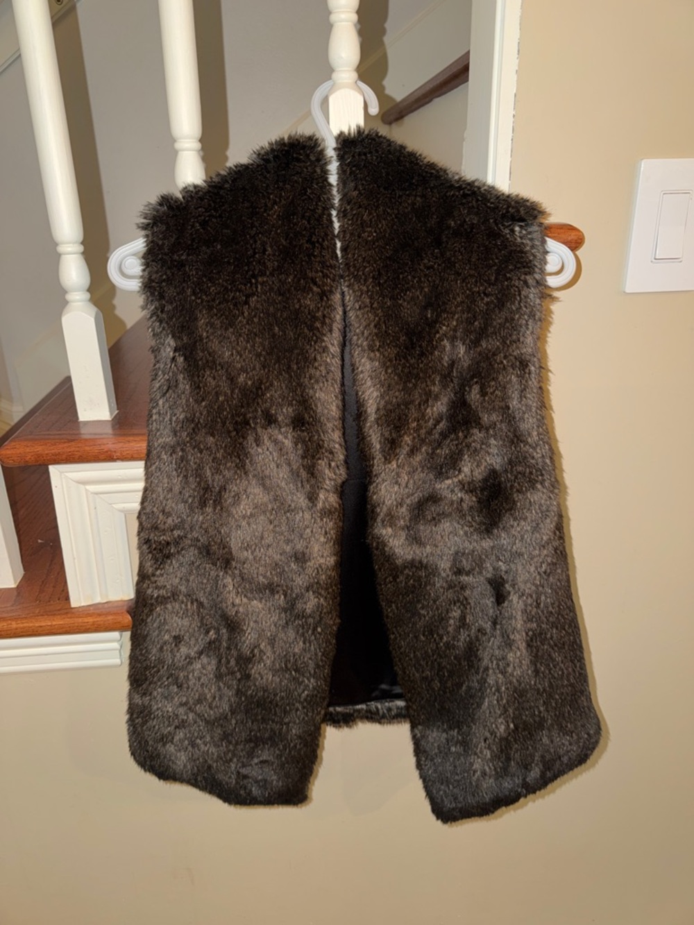 Tart Collections Dark Brown Faux Fur Vest